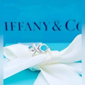 Vintage Tiffany & Co Silver Paloma Picasso Graffiti XO Ring Size 6 - Hug Kiss